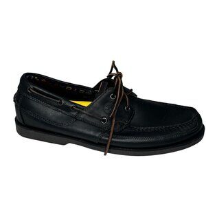 Timberland Kiawah Bay 2, 70527 Men's Size 12 Black‎ Leather Boat Shoes, NEW!